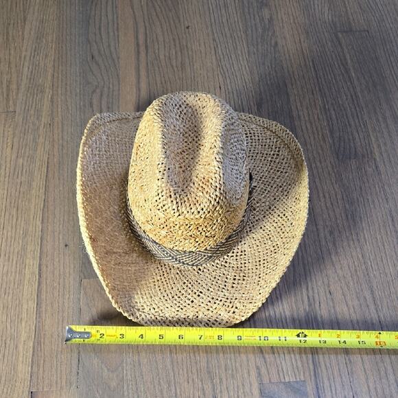 Larry Mahan's Straw Cowboy Hat with Braided Band - Picture 6 of 12